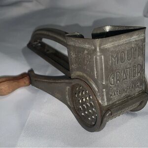 Mouli Metal Grater Vintage Cheese Nut Kitchen Tool 1950’s Made in France